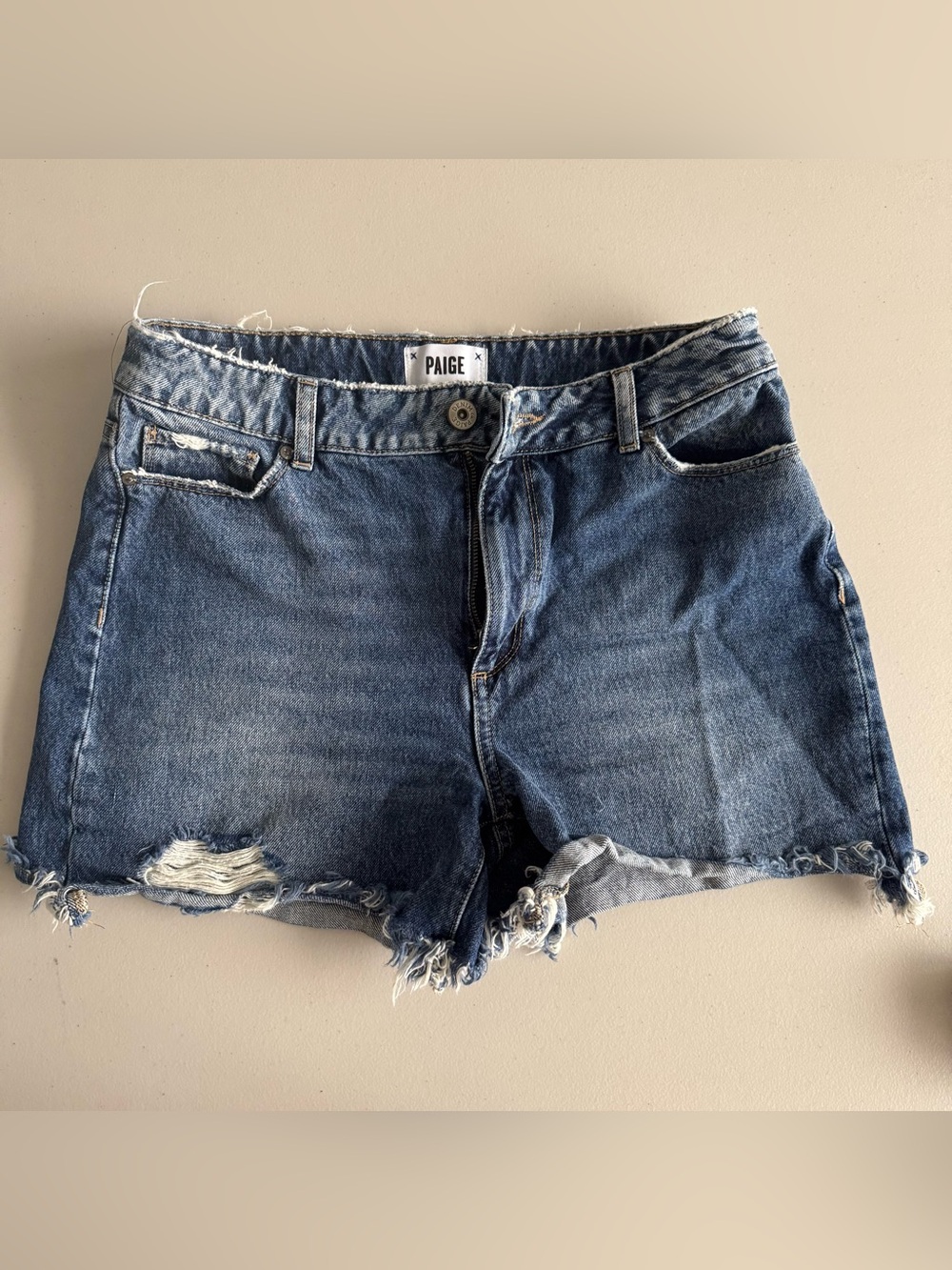 PAIGE Jean Shorts 27 medium wash